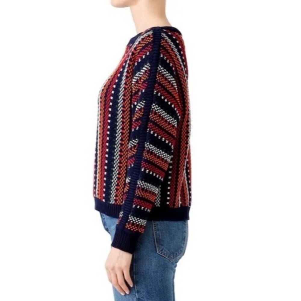 ba&sh Marlet Marine Lady Pullover sweater 2 Knit medium Navy Multicolor - Picture 3 of 15